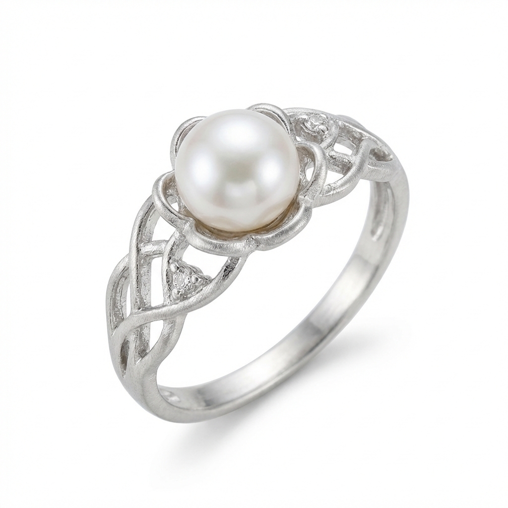 Silver Pearl Ring