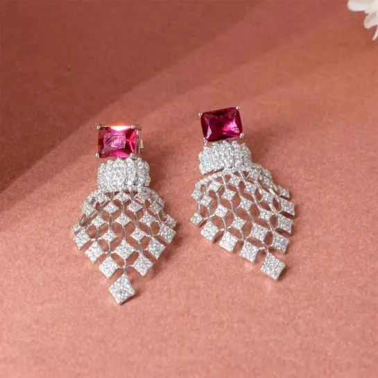 Silver Stone Earrings