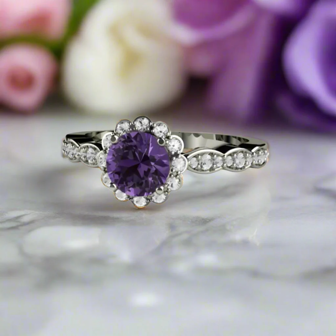 Purple Sapphire Ring
