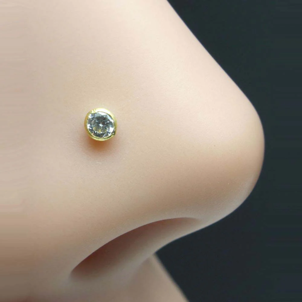 Single Stone Cz Piercing Nose